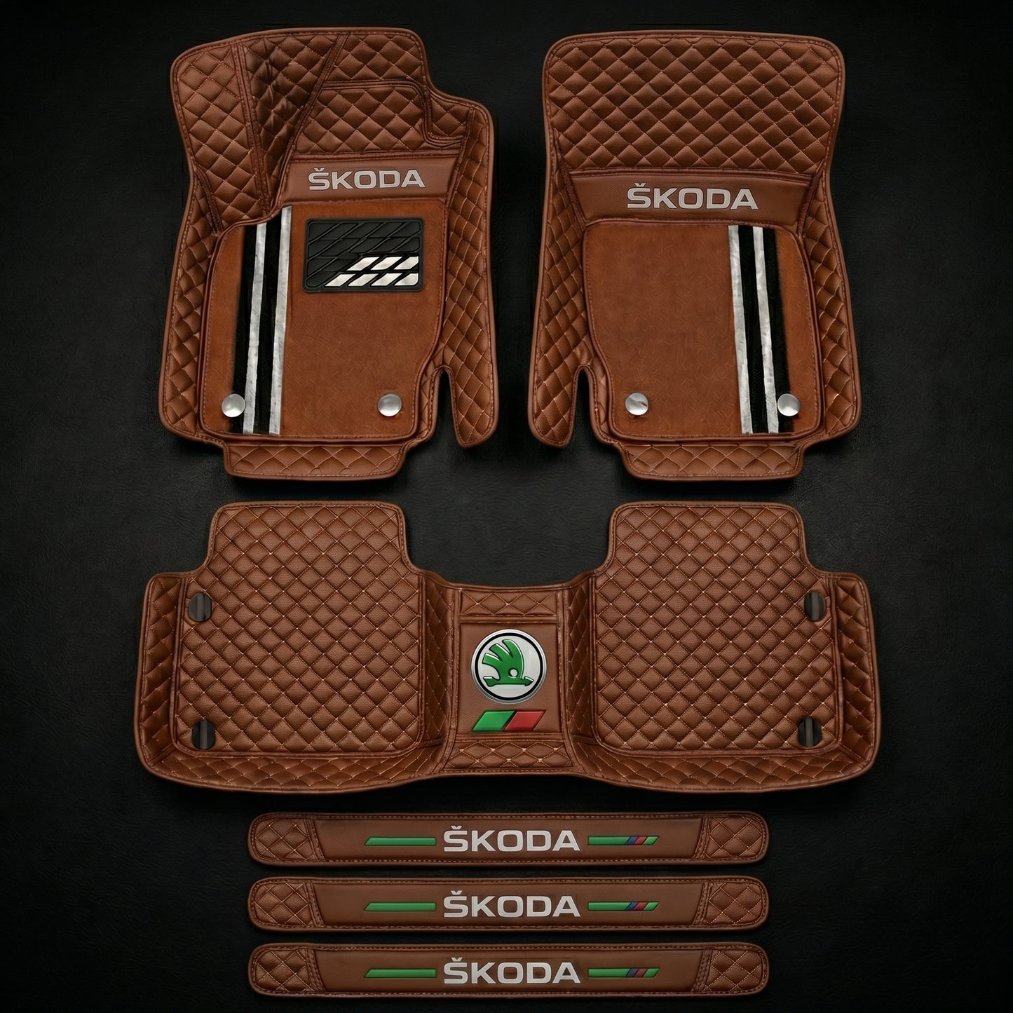 Set de covorașe auto premium, finisaj din piele – curățenie și eleganță în fiecare zi