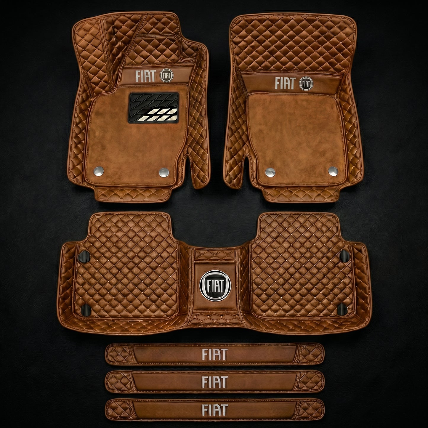 Set de covorașe auto premium, finisaj din piele – curățenie și eleganță în fiecare zi