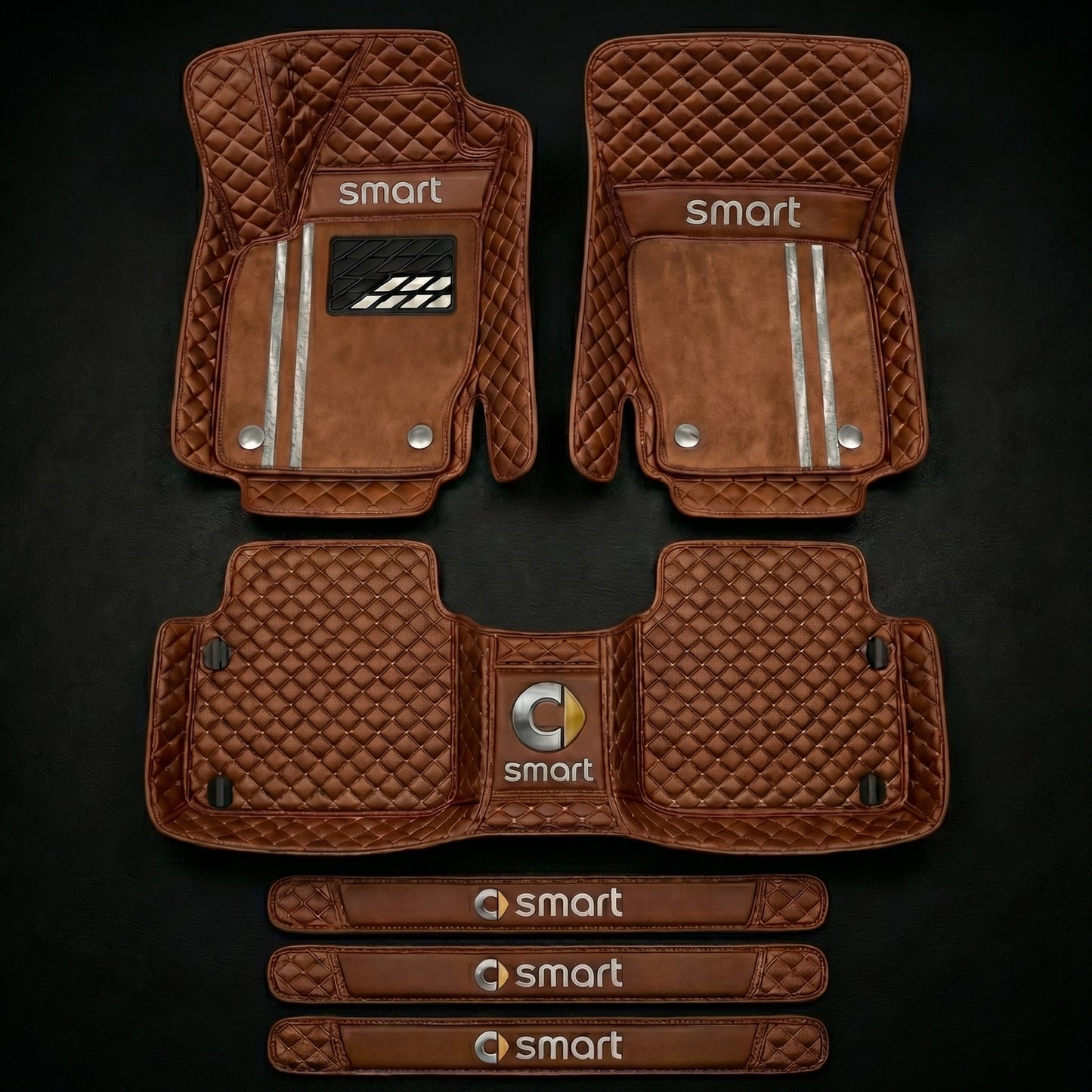 Set de covorașe auto premium, finisaj din piele – curățenie și eleganță în fiecare zi