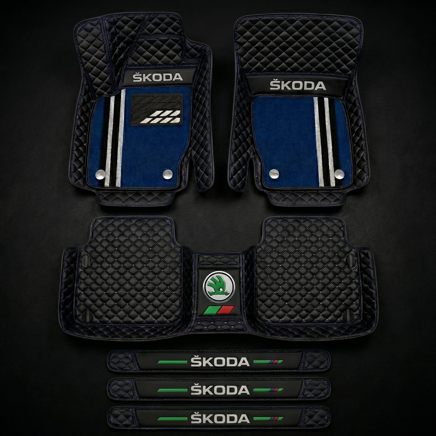 Set de covorașe auto premium, finisaj din piele – curățenie și eleganță în fiecare zi