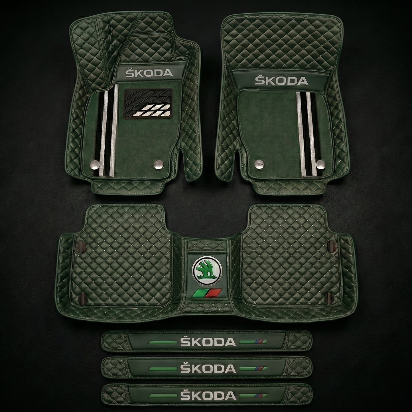 Set de covorașe auto premium, finisaj din piele – curățenie și eleganță în fiecare zi