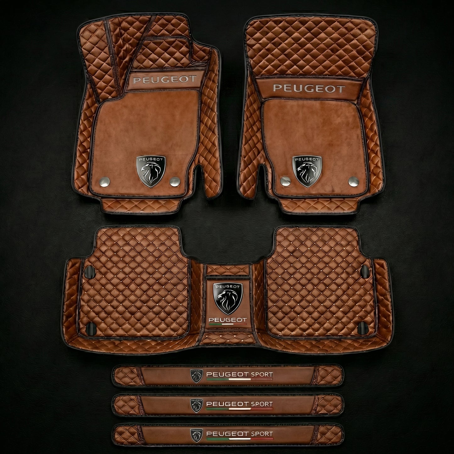 Set de covorașe auto premium, finisaj din piele – curățenie și eleganță în fiecare zi